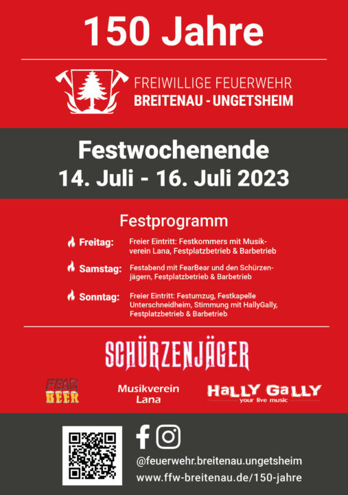 Festflyer FFW Breitenau Ungetsheim 150 Jahre