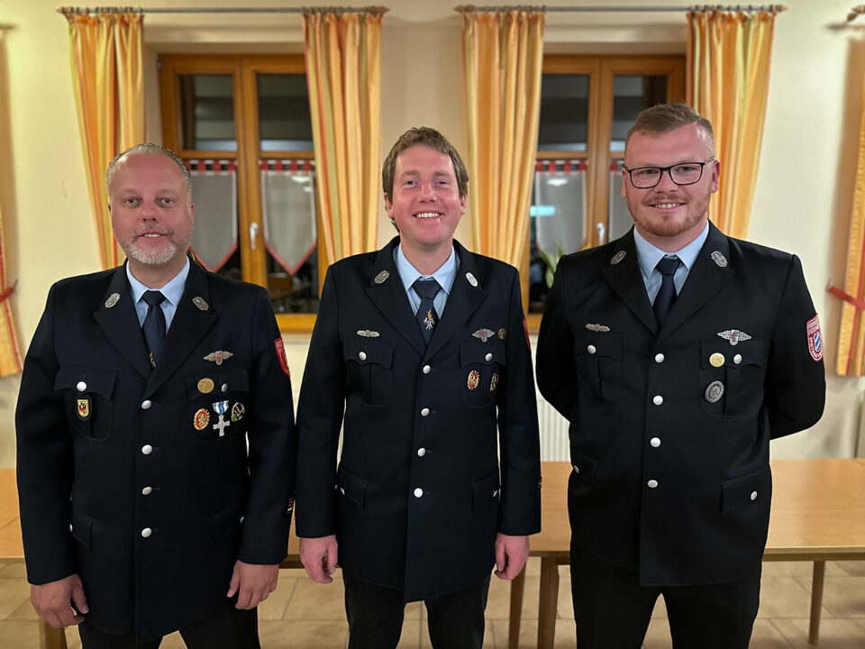 Die drei neuen Kommandanten Martin v.l.n.R.: Oliver Friedrich, Martin Reißig, Christian Probst